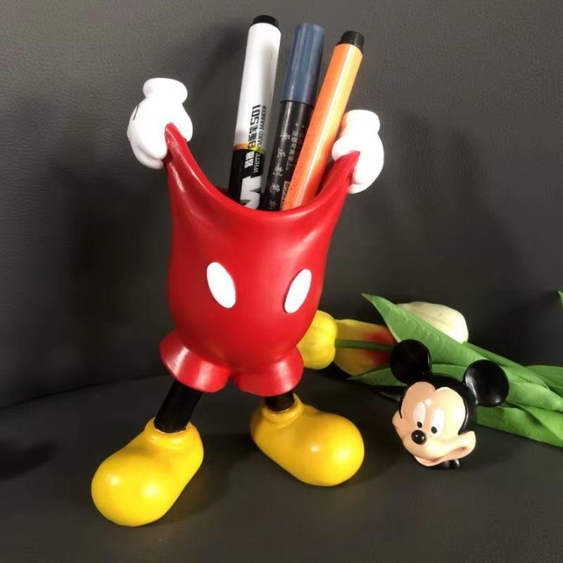 & Kawaii Mickey Glove Pen Holder Anime Cute Cartoon Pencil Stationery Desktop Decoration Student Pen Holder Christmas Gift