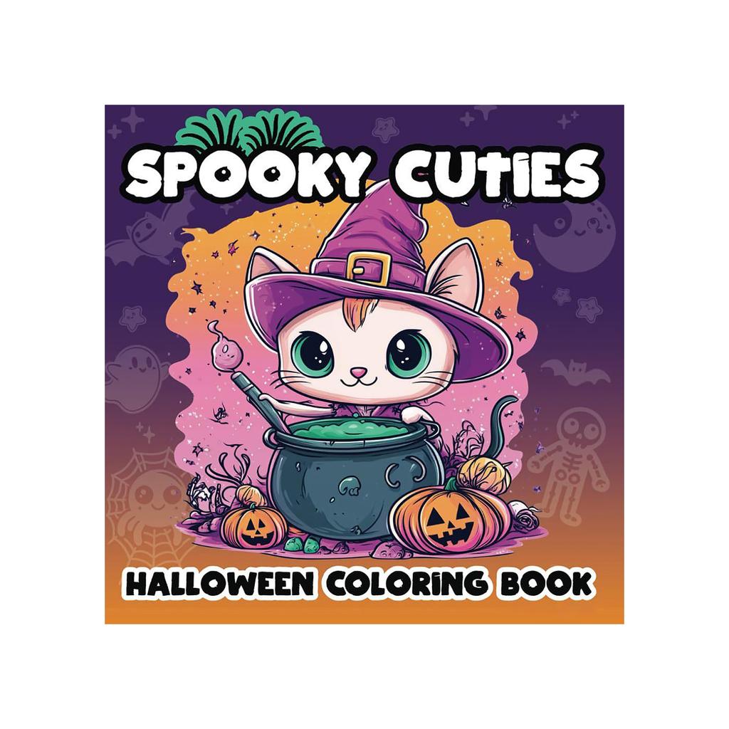 Spooky Cartoon Coloring Book For Teens, Fun And Relaxing Creative Activity Paperback