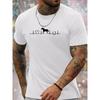 Herzfrequenz-Pferd-Print Herren Freizeit-T-Shirt, Kurzarm Vielseitig Bequem T-Shirt Tops Für Sommer Outdoor