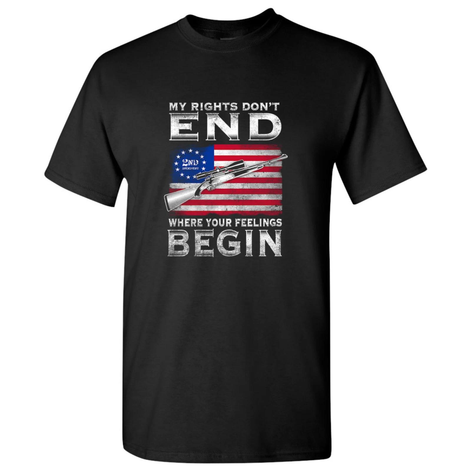 2nd Amendment Shirt My Rights Don t End Where Your Feeling Begin USA Gun RIGHTS L