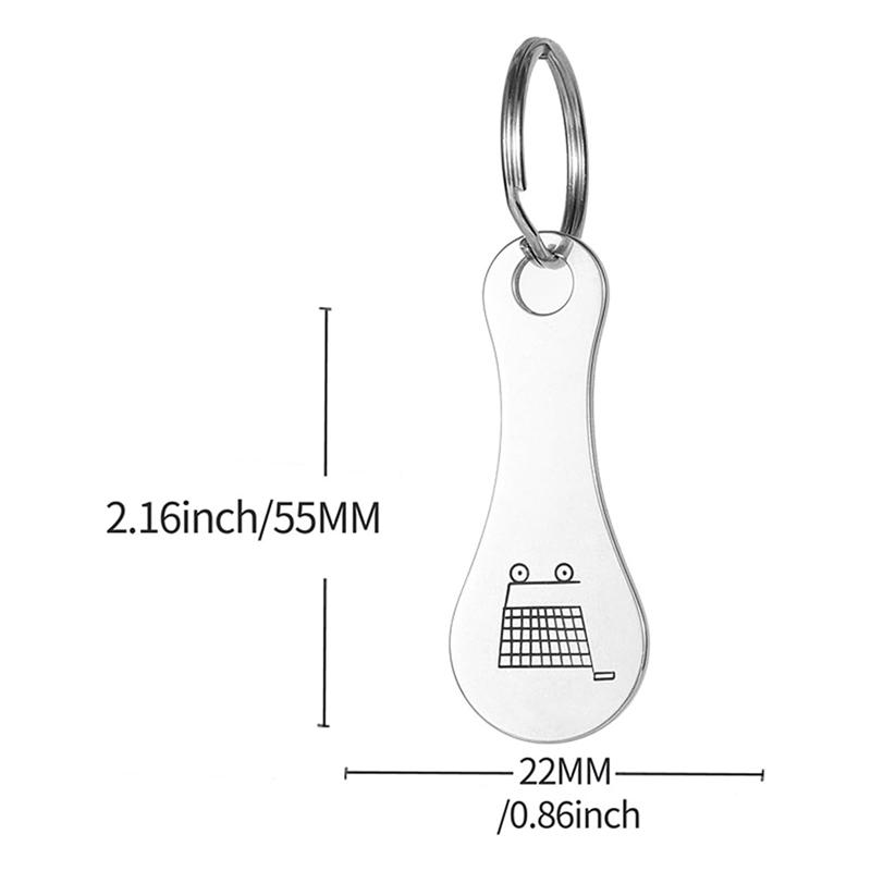 Fresh Portable Metal Universal 6 Piece Shopping Cart Disassembly Keychain Token Chip Supermarket Keychain