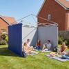3-Piece Set Side Panels with Zipper for 3 x 3 m Gazebo, Dark Blue