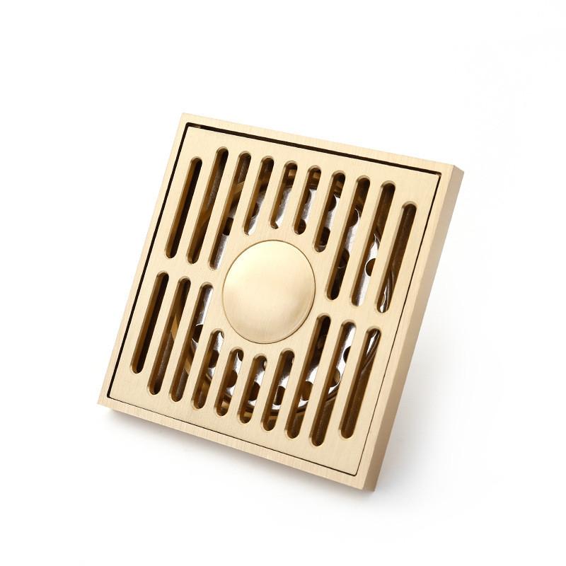 

Pure Copper Floor Drain Deodorant Bathroom Drainage Large Displacement Floor Drain 10x10cm Bathroom Drainage Accessories Variety