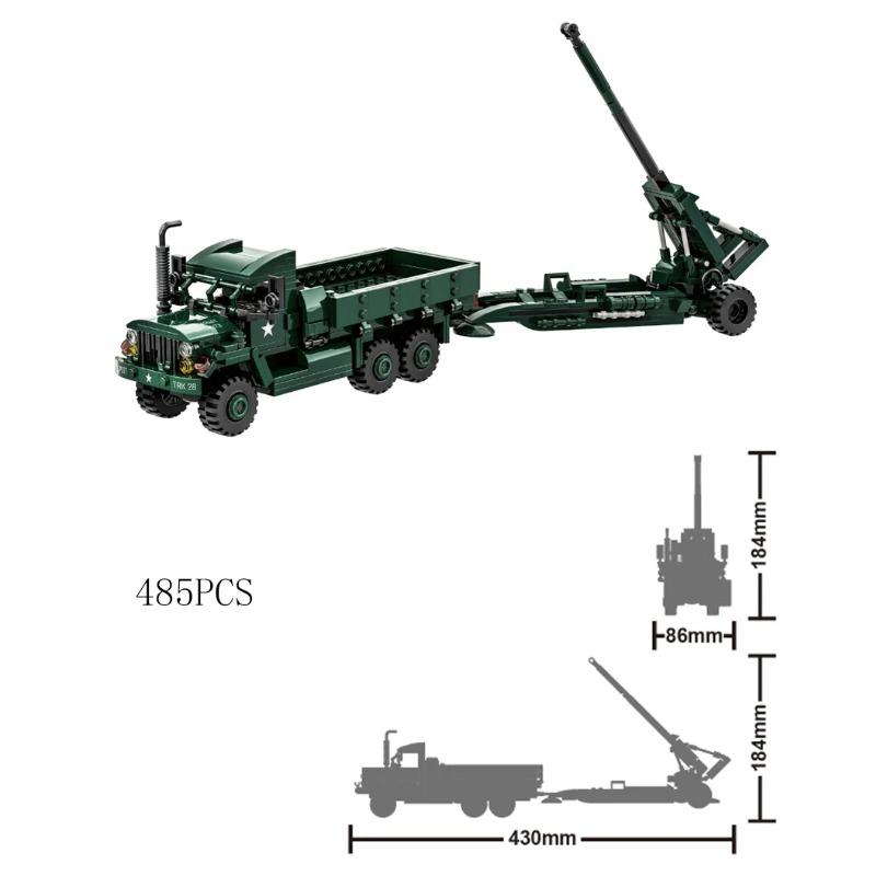 Military Vehicles Tank Sets SWAT Army City Police T34 Model Building Blocks DIY Brick Kids Toys Classic World War II WW2