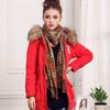 Winter Warm Women's Mid-Length Parka Jacket Adjustable Drawstring Waist Hood Casual Solid Color Coat