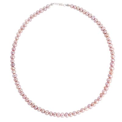 jewelCOUNTY Pink Snow Pearl Necklace 925 Silver