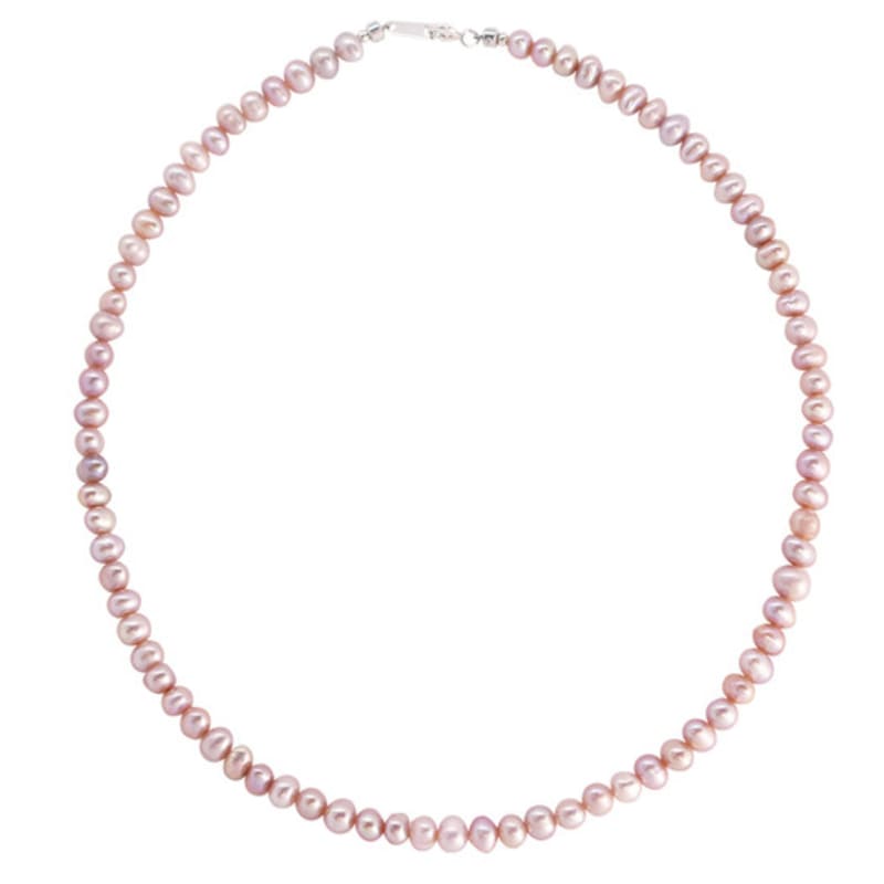 

jewelCOUNTY Pink Snow Pearl Necklace 925 Silver PINK