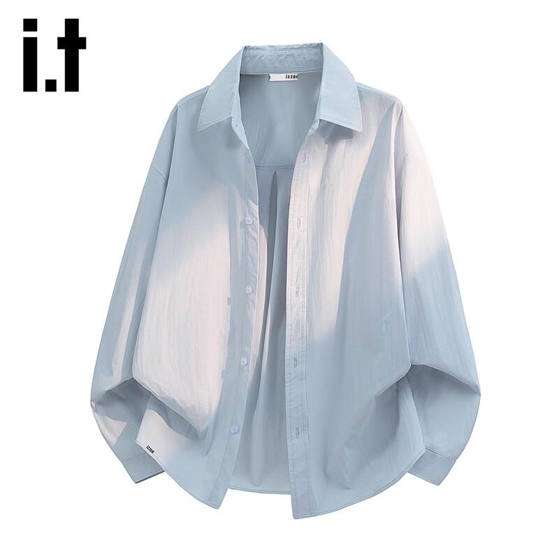 Izzueit Men s Ice Silk Cooling Casual Shirt L