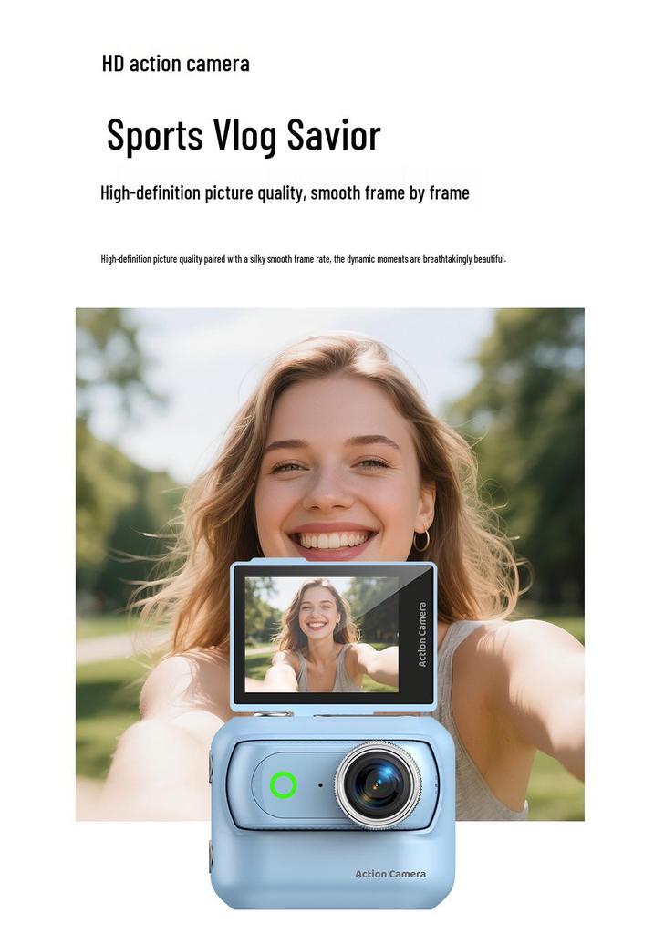WiFi Outdoor Sports Mini Thumb Camera with Magnetic Back Clip for Vlogging