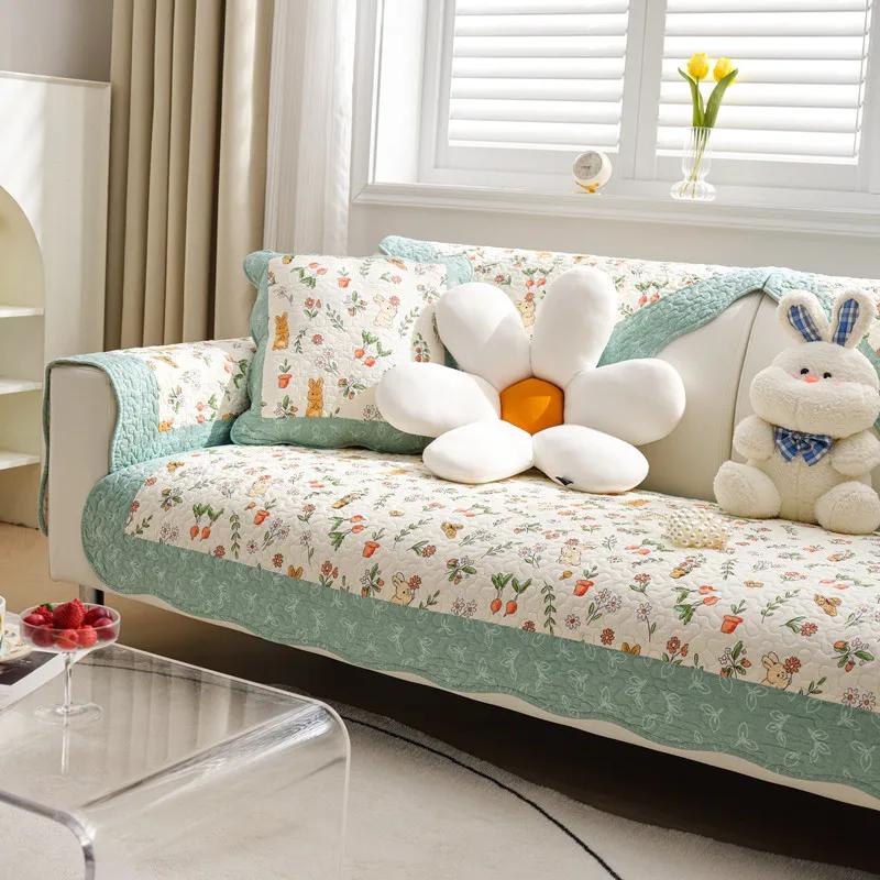 

Новый саржевый чехол для дивана из чистого хлопка, противоскользящая комбинированная подушка для дивана для гостиной, дома, современное украшение, чехол для дивана с волнистым краем 50x50cm pillowcase