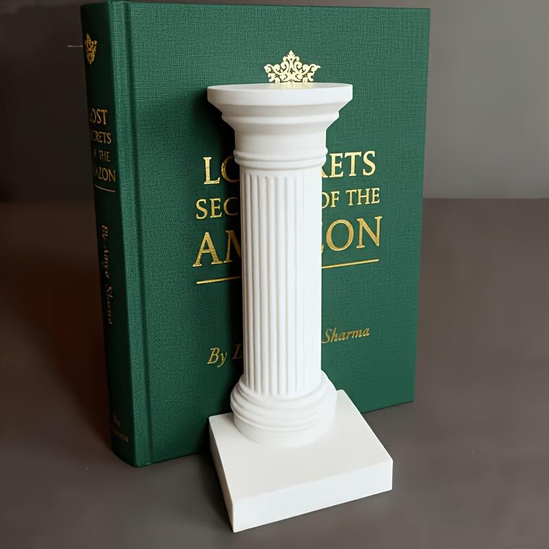 3D Printed Column Bookends Artistic Design Minimalist Book Stand Desktop Ornament for Study Office Home Decor Gift