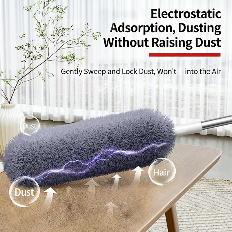 Microfiber Ceiling Fan Duster Extends Up To Long Handled Dust Locking Reusable And Cleaner Brush For Effortless Cleaning