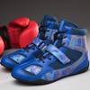 Unisex Boxing Boots High-top Leather Breathable Lightweight Fan Boxing Boots Combat Training Shoe Motorcycle Boots Youth Boxing Shoes