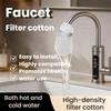 50PCS Faucet Filter Cotton Safe Tap Water Pre-Filter Pads Anti-Splashing for Daily Washing Kitchen Bathroom Use