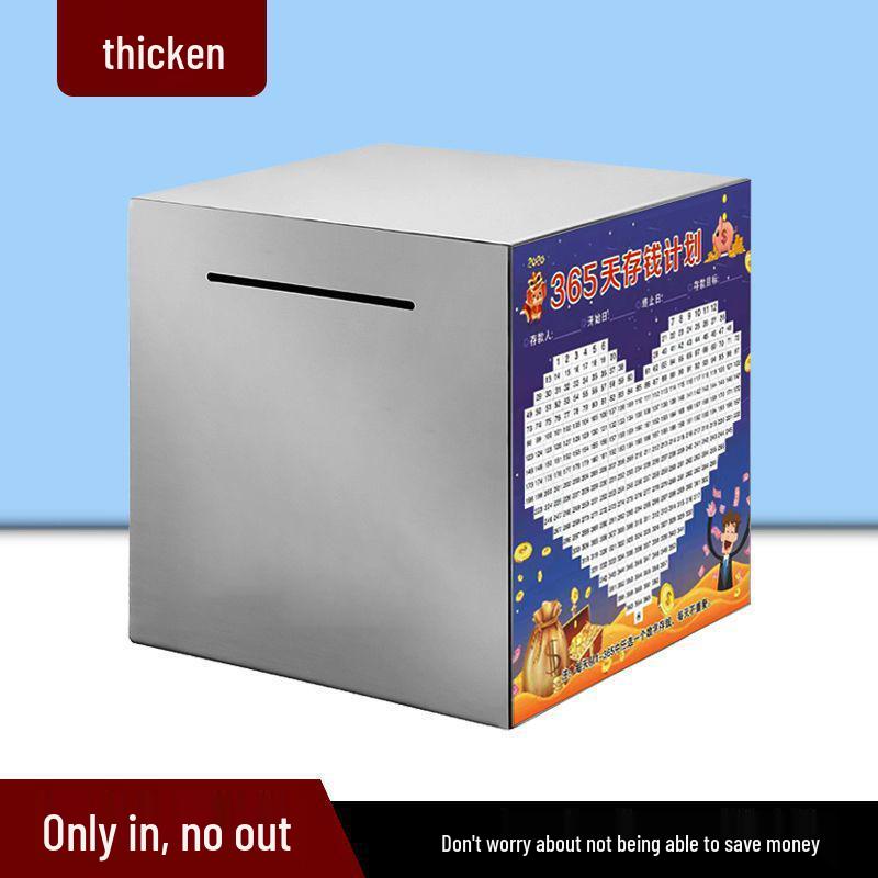 Stainless Steel Anti-Fall Piggy Bank - Creative Unbreakable Metal Money Box Birthday Gift