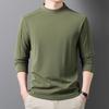 Men's Thermal Half-Neck Long Sleeve Base Layer - Warm Brushed Top for Autumn & Winter