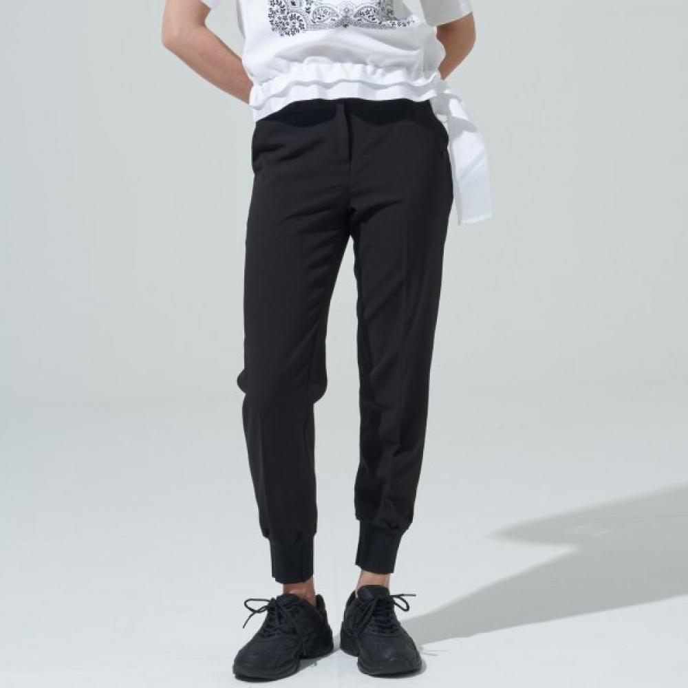 Blu Dot Jogger Pants Bk Pleated Knit Band 028