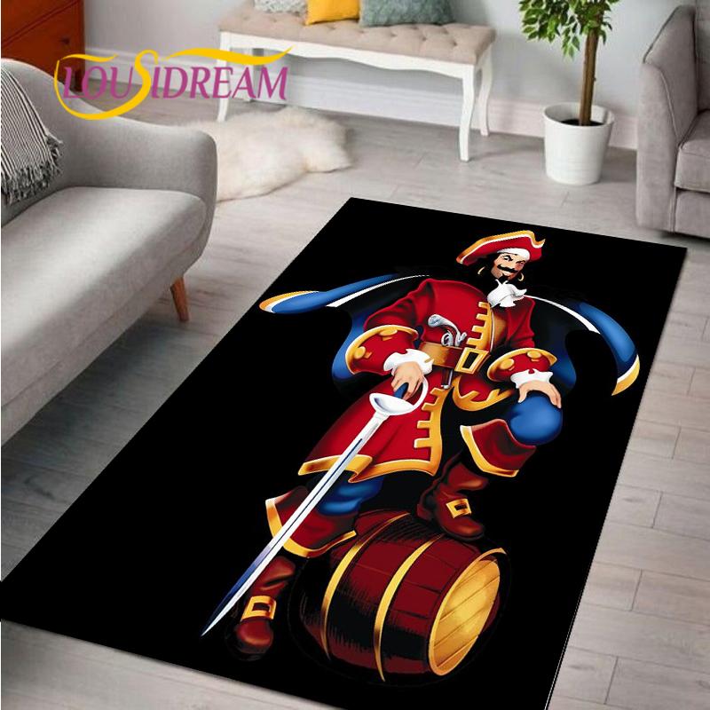 Captain Morgan Musterteppich für Schlafzimmer Wohnzimmer Teppich für Küchenbodenmatten Heimdekor Kinder Rutschfeste Bodenmatte Teppich Alfombra