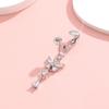 Niet-doorborende nep navelpiercing Vlinder Clip-on Zirkonia Koperlegering Glanzend Lichaamsaccessoire voor Meisjes Strandvakantie