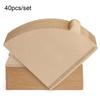 40Pcs/Set Coffee Filtration Paper Natural Paper Coffee Filtration Paper Disposable Raw Color Filtration Paper For Flip Brew And Drip Coffee