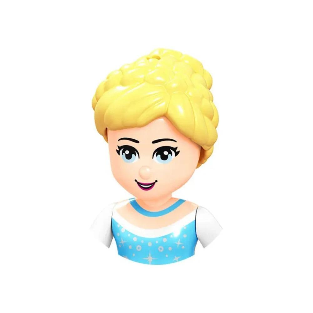 Παραμύθια Πριγκίπισσα Κορίτσι Καλλονή και το Τέρας Σταχτοπούτα Άννα Ολίβια Frozen Μοντέλο Χαρακτήρας Κτίσιμο Μπλοκ Παιδικά Παιχνίδια Δώρα