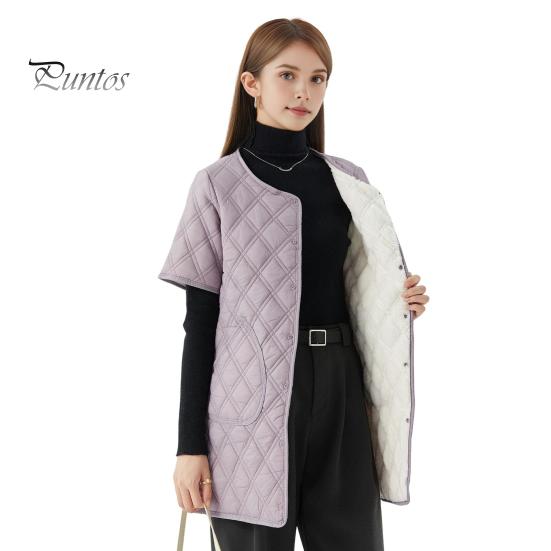 

Зимнее пуховое пальто с подкладкой, круглый вырез, карманы, застежка на пуговицы, ветрозащита, сохранение тепла, повседневный внутренний слой для холодной погоды, куртка из хлопка XL