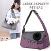 Ultralight Breathable Mesh Pet Crossbody Bag for Puppies and Kittens - Convenient and Comfortable Outing Bag.