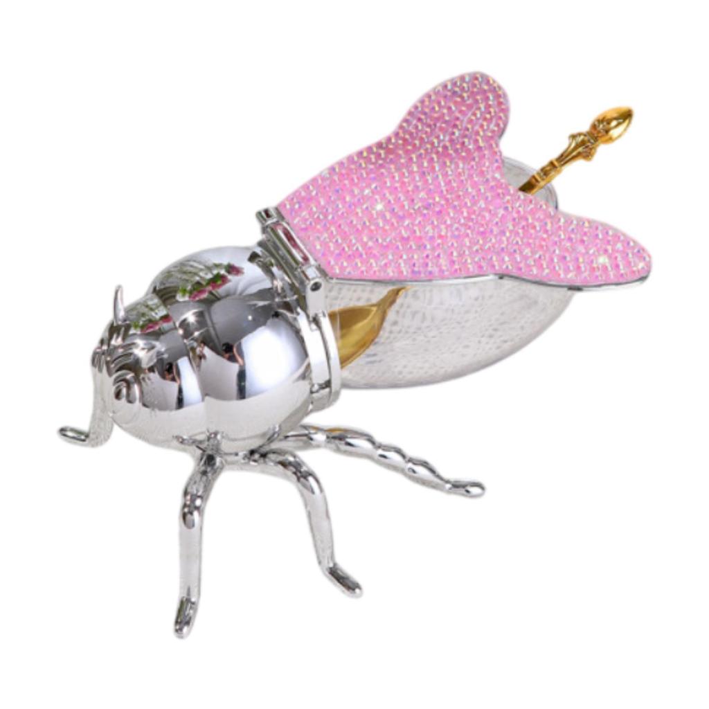 Bee Honey Jar Ornament Decorative Condiment Pot for Dinner Kitchen Home