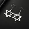 My Shape Davidstern Ohrhänger Edelstahl Hängende Ohrringe Großer Sechsspitziger Stern Judaica Amulett Je Schmuck