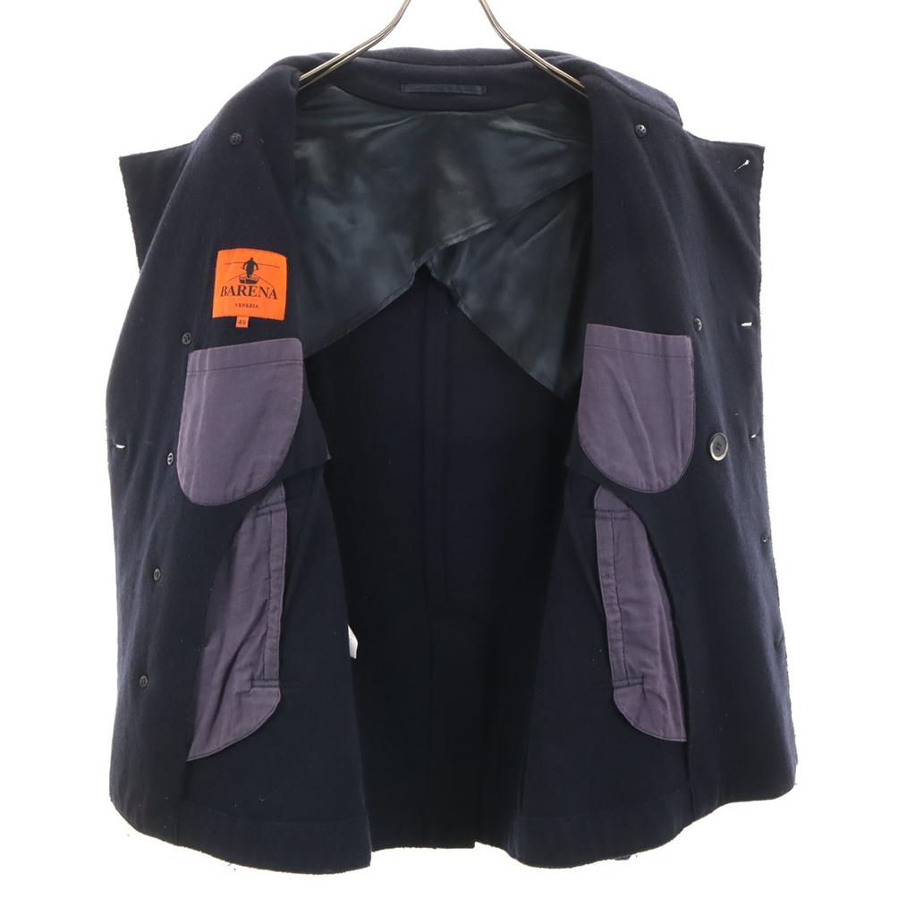 BARENA Made In Italy Knit Pea Coat 48 Navy P Coat Men's Used