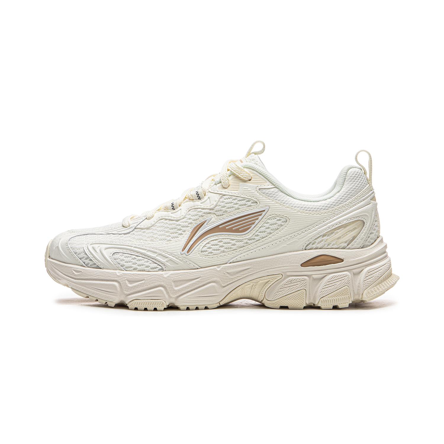 Li Ning Carefree V3 Height Increasing Breathable Rebound Low top Running Shoes Women s Ivory ARXW024-1 35