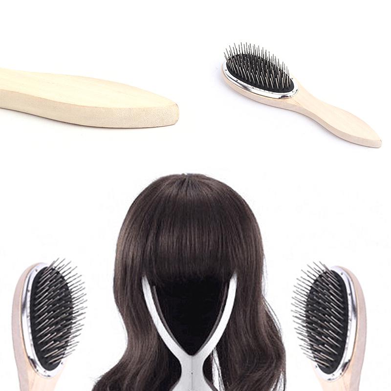 Steel Tooth Plastic Wood Comb Wig Hair Brush Anti-Static For Mannequin Head