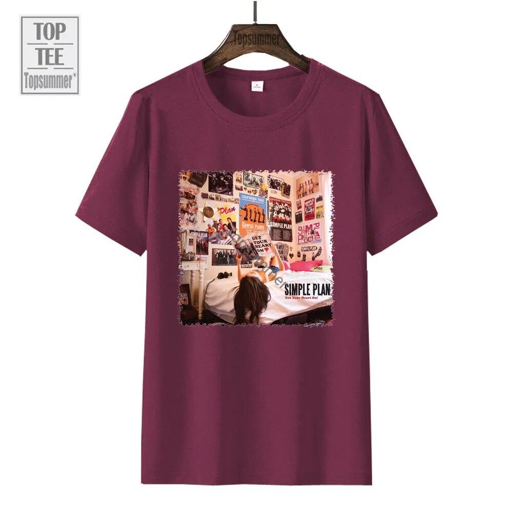 Ge allt! Album T-shirt Simple Plan Turné T-shirt Tonåringar Sommarmode Oversized T-shirts Pojke Flicka Grafiska Tryck T-shirts