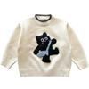 Primavera e autunno Nuovo maglione per bambini con gatto tridimensionale Maglieria carina