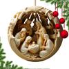 2D Painted Acrylic Nativity Christmas Pendant Christmas Tree Ornaments Creative Christmas Party Decoration Xmas Home Decor