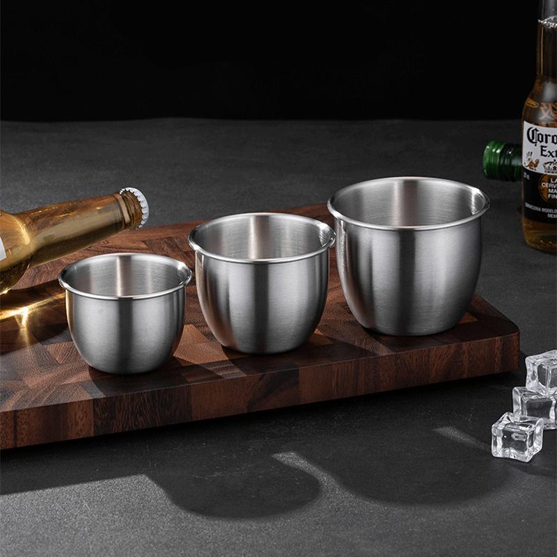 Thickened Stainless Steel Beer Mugs Outdoor Camping Western Coffee Cup Single Layer Cold Drink Water Cups for Home Restaurant