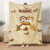 Custom Name "Adventurous Forest Friends" blanket for Couch & Bed, Plush Cozy Fuzzy Blanket Super Soft & Warm Blankets for Fall and Winter. 0908424