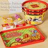 Kids Pretend Play Food Set Simulation Make Hamburger Pizza Kitchen Happy Meal Toy Food Cooking Party Interactive Girls Toy Gift