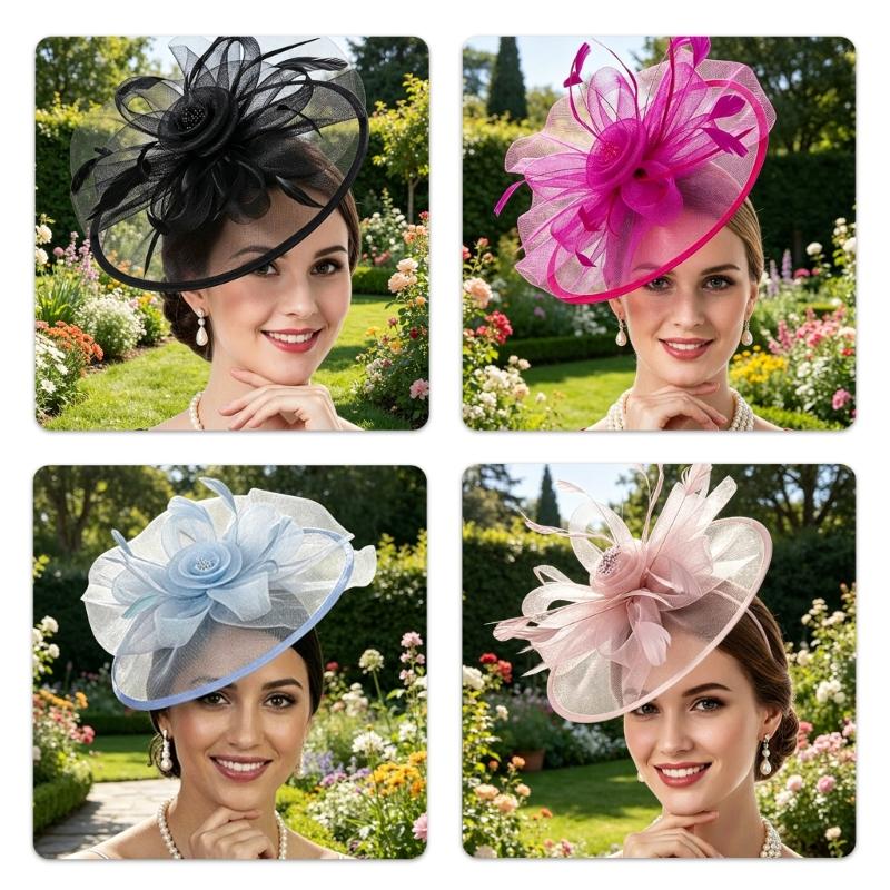 Delicaat Tule Sluier Hoofddeksel Fascinator Hoofdband Voor Bruiloften Feesten En Speciale Gelegenheden Meerdere Stijlvolle Kleuren