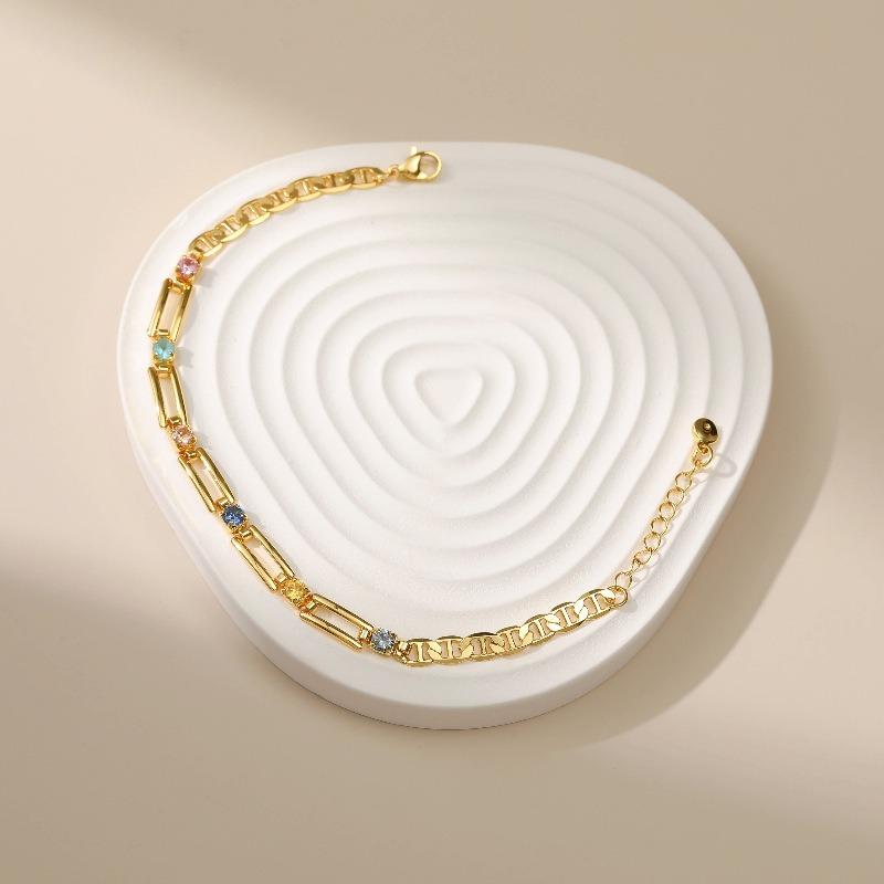 Womens Gold Plated Hollow Zircon Trendy Bracelet Jewelry