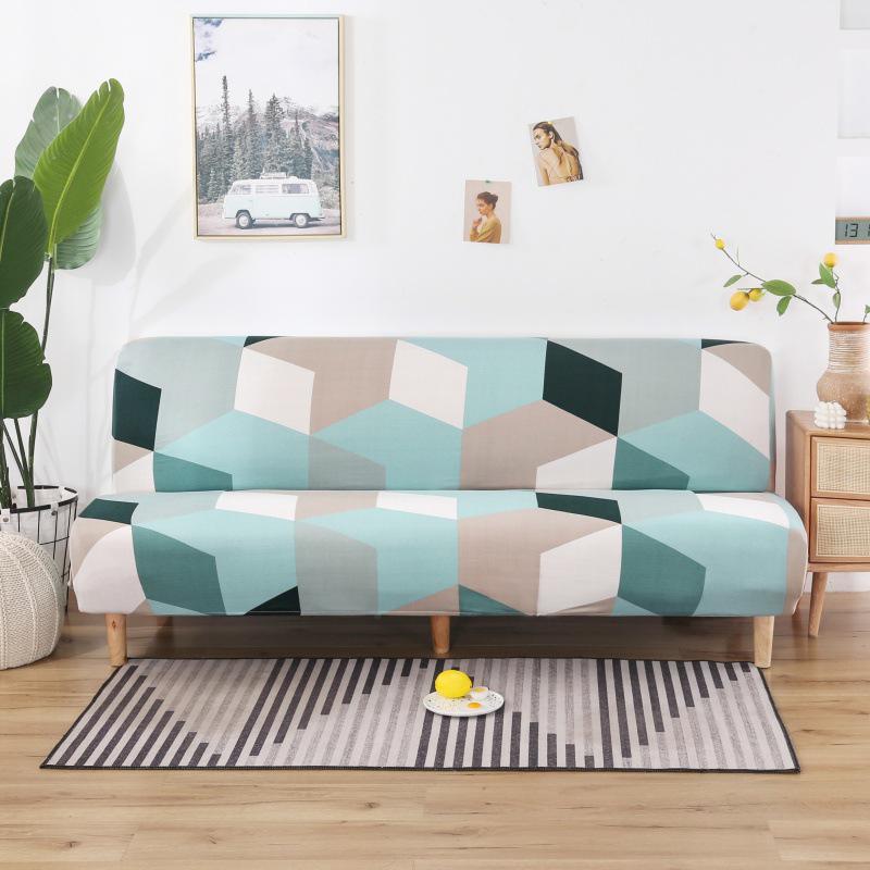 Elastic Dustproof Foldable Armless Sofa Bed Cover