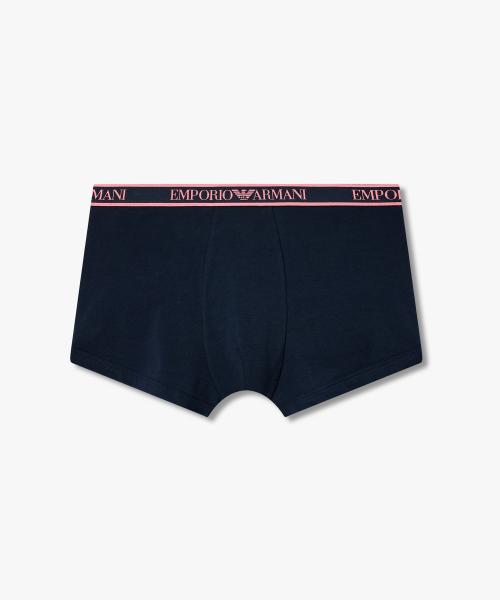 

[Emporio Armani Underwear] Мужские хлопковые боксеры с цветной полосой 0816112168 [Доставка из Кореи] 100% Оригинал Blue - S