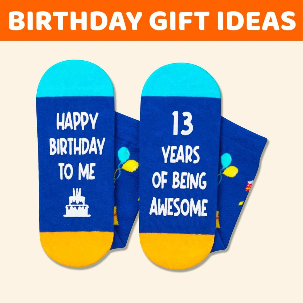 Zmart Birthday Gift Ideas Socks - Gifts for 13-19 Year Old Teen Girls Boys
