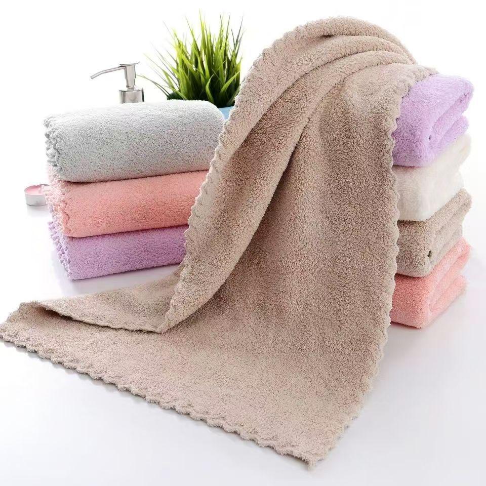 Soft Absorbent Coral Fleece Face Towel – Non-Shedding Unisex Gift for Couples