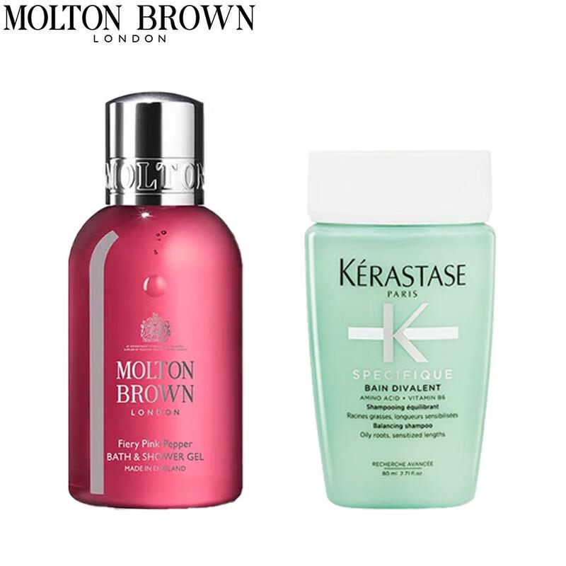 Kérastase Dual-Action Shampoo & Pink Pepper Shower Gel Travel Set