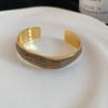 Irregular metal smooth surface opening bracelet casual fashion simple niche temperament bracelet light luxury high-end jewelry