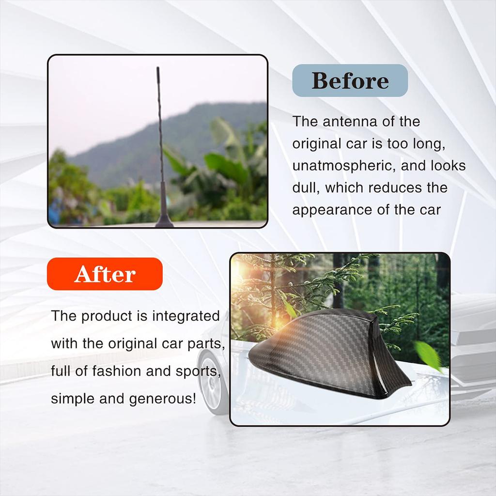 Car Shark Fin Antenna Weather-proof Fin Shape Auto Roof Aerial Base Self Adhesive Radio Signal Base Universal Fin Antenna Cover