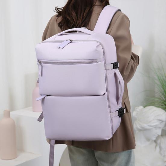 Expandable Travel Backpack Women Men Laptop Backpack with USB Charging Port Airline Approved Backpack with Anti-Theft Pocket Shoe Compartment