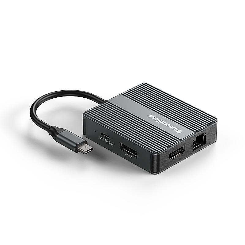 Dual HDMI Triple Monitor Dock with 4K60Hz, Gigabit Ethernet, and USB 3.2 Splitter for Laptop Expansion