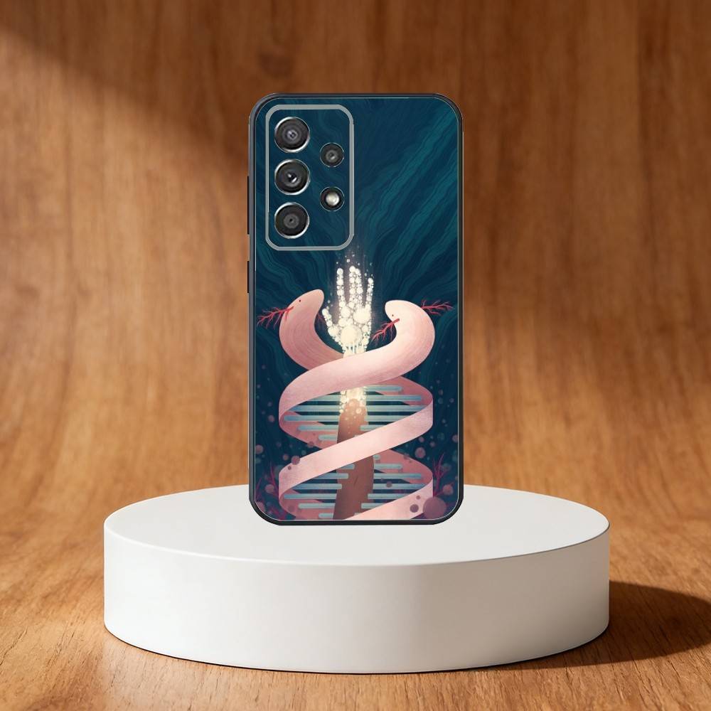 Science DNA Biology Phone Case For Samsung S25,S24,S21,S22,S23,S30,Ultra,S20,Plus,Fe,Note,10,9,5G Black Cover